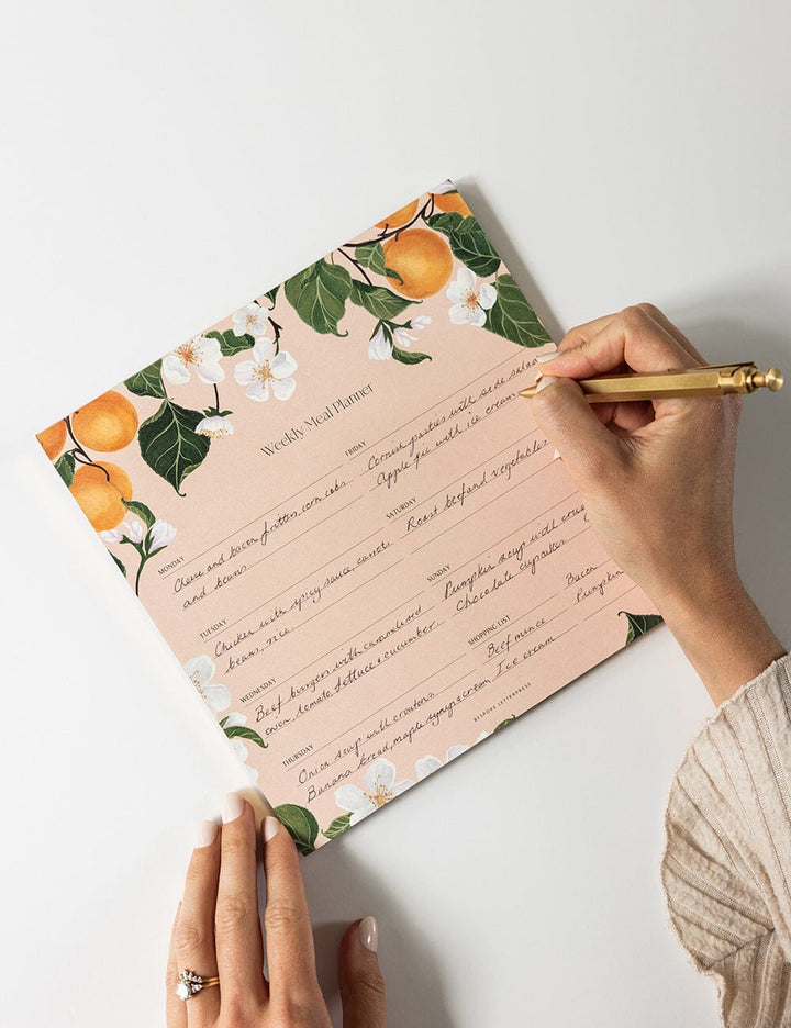 Bespoke Peaches Meal Planner Notepad