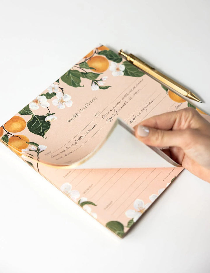 Bespoke Peaches Meal Planner Notepad