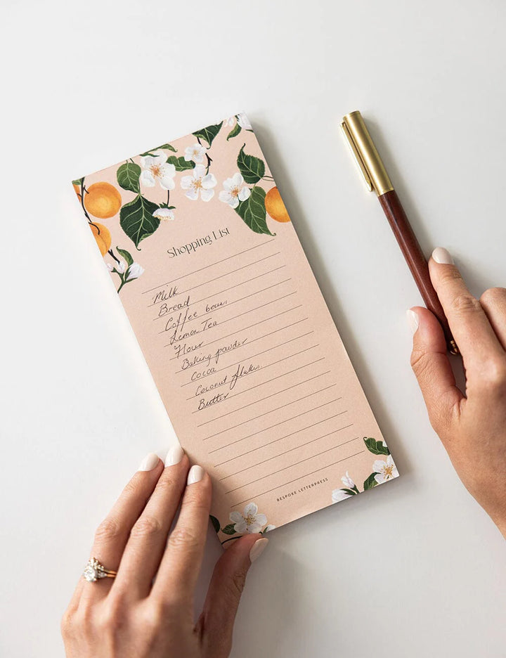 Bespoke Peaches Shopping List