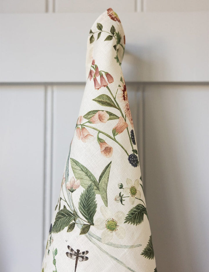 Bespoke Pink Cockatoo Linen Tea Towel