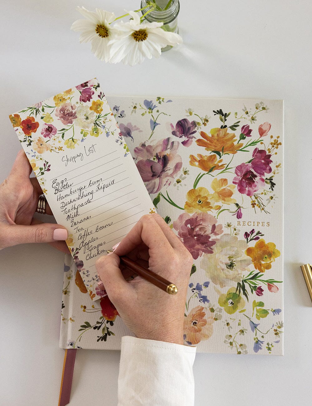 Bespoke Ranunculus Shopping List Notepad