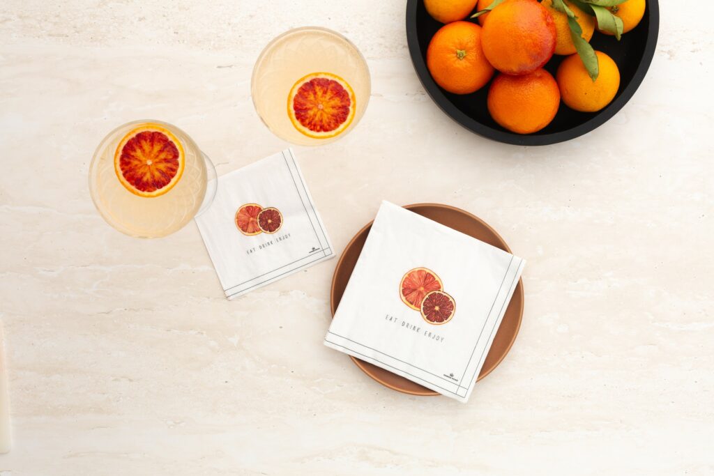 Blood Orange Cocktail Napkins