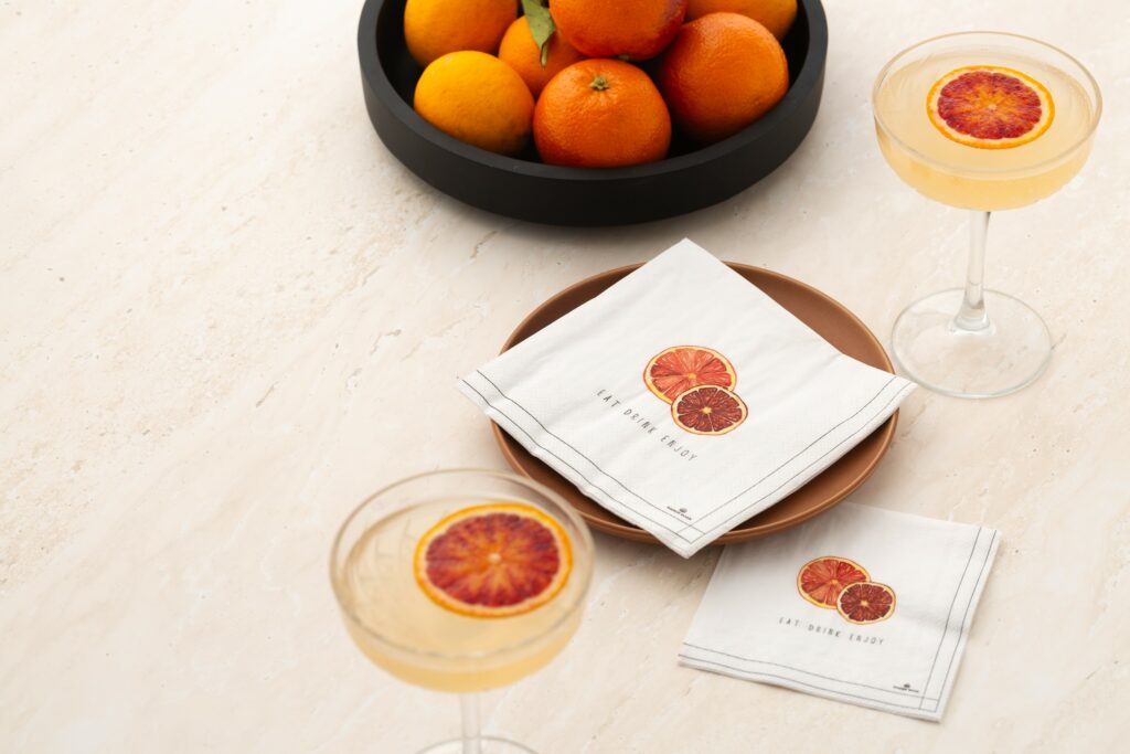 Blood Orange Cocktail Napkins