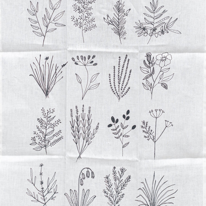 Linen Tea Towel: Botanica