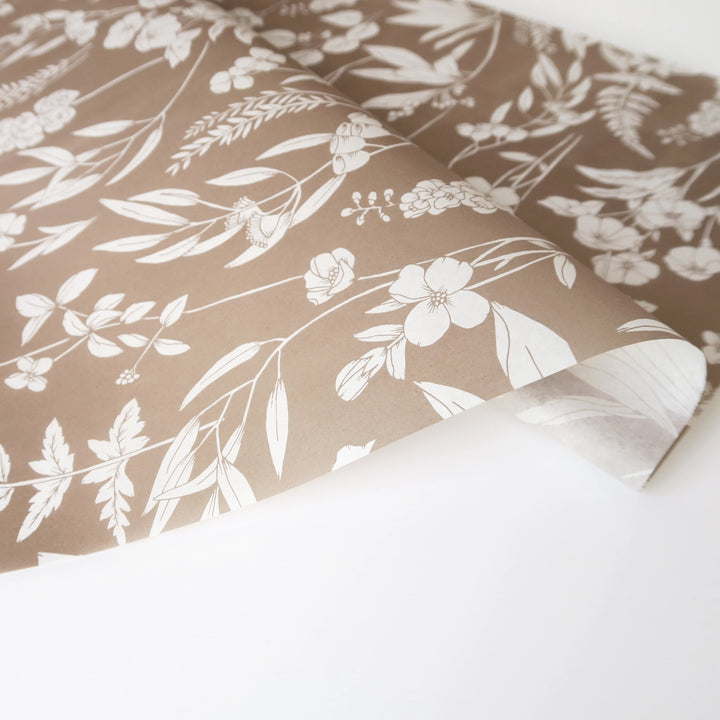 Botanical in Mocha Tissue Paper
