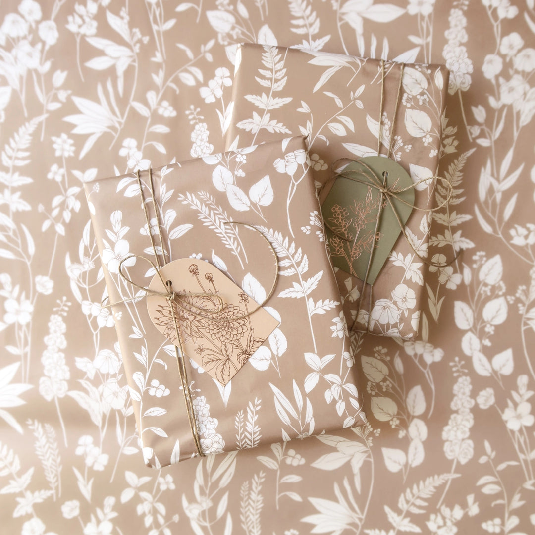 Botanical in Mocha Tissue Paper