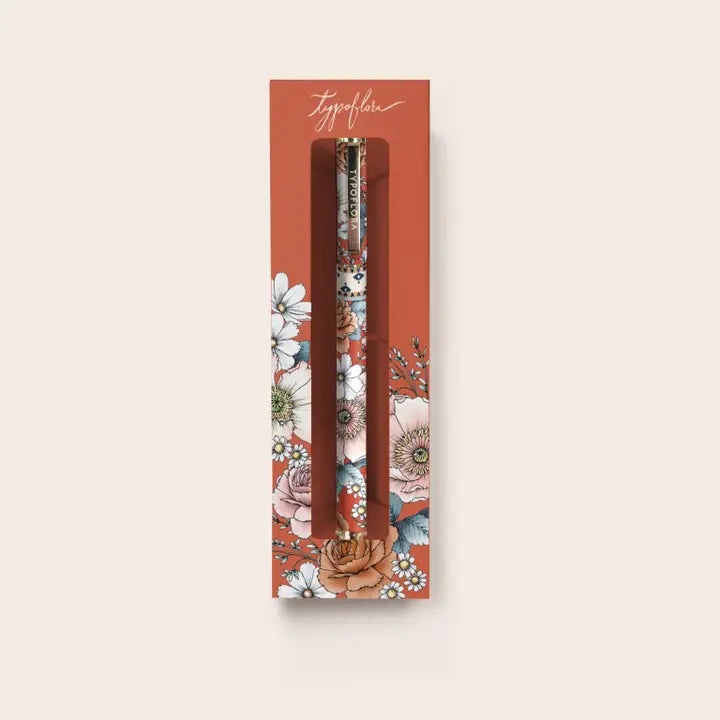 Bouquet in Rust Rollerball Pen