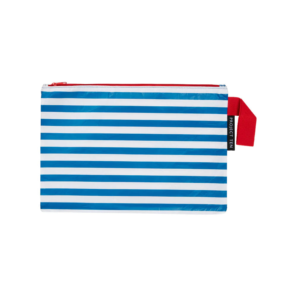 Mini Zip Pouch: Breton Stripe