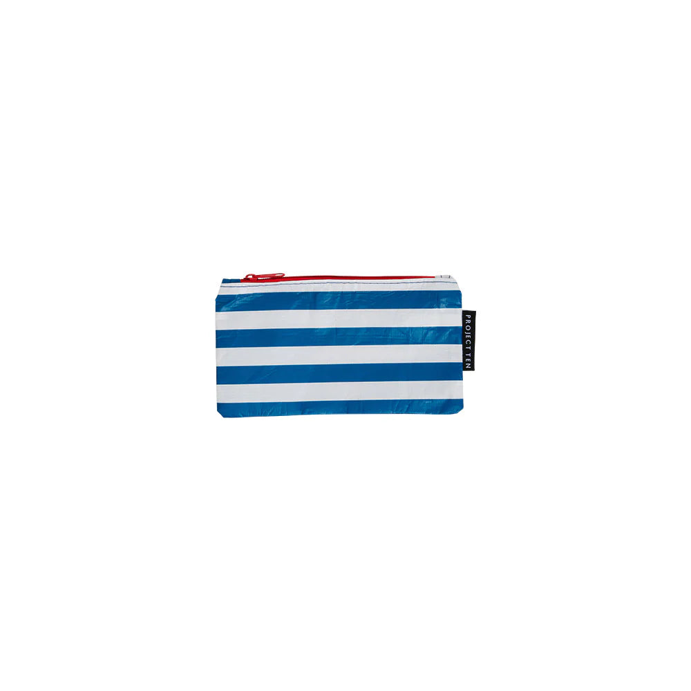 Tiny Zip Pouch: Breton Stripe