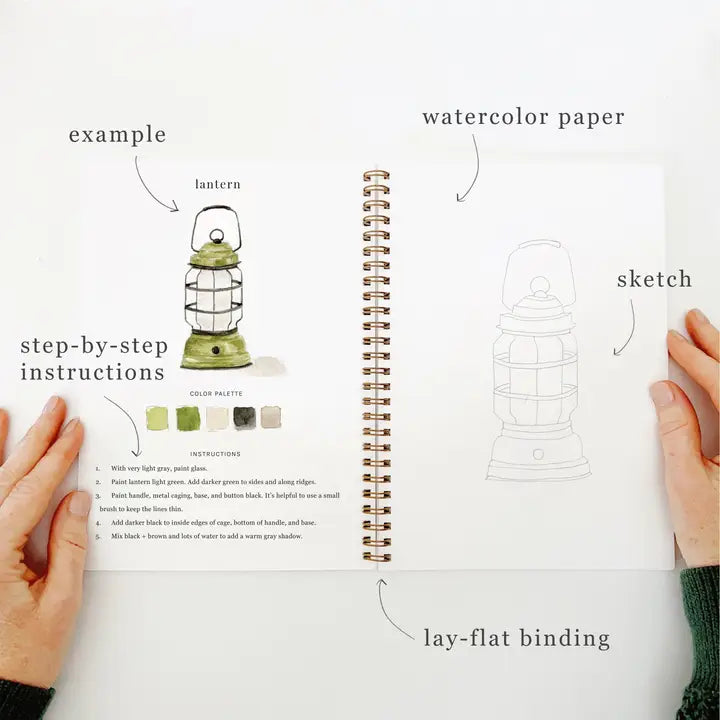 Camping Watercolour Workbook