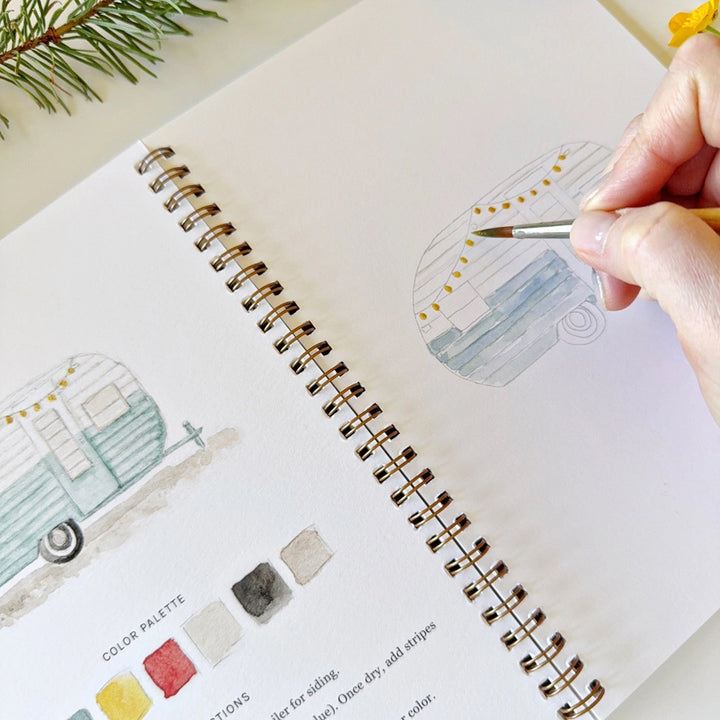 Camping Watercolour Workbook