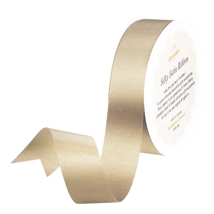 Champagne Satin Ribbon 15m