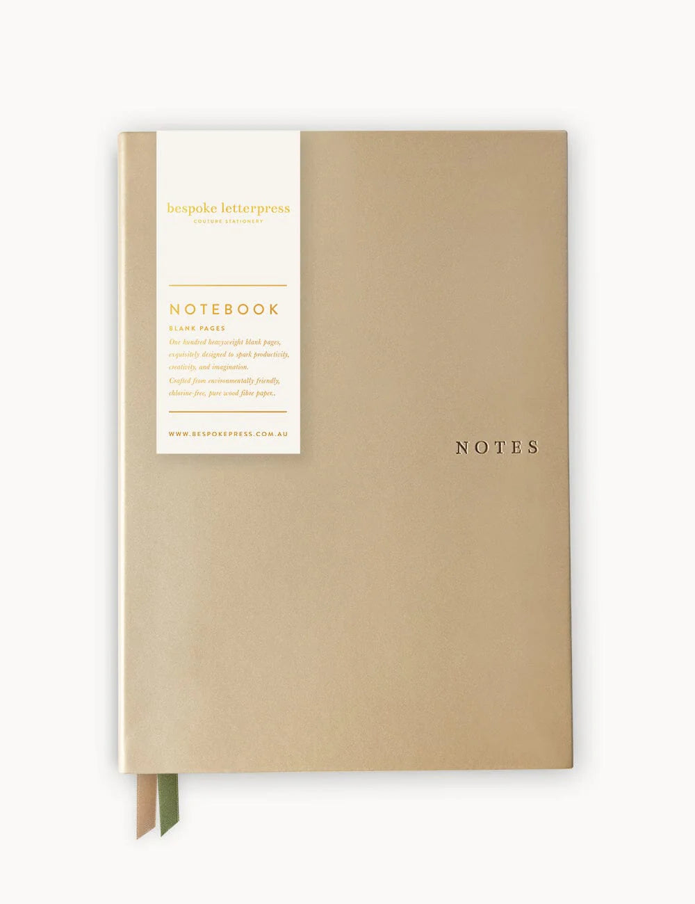 Bespoke Champagne Soft Cover Leather Notebook