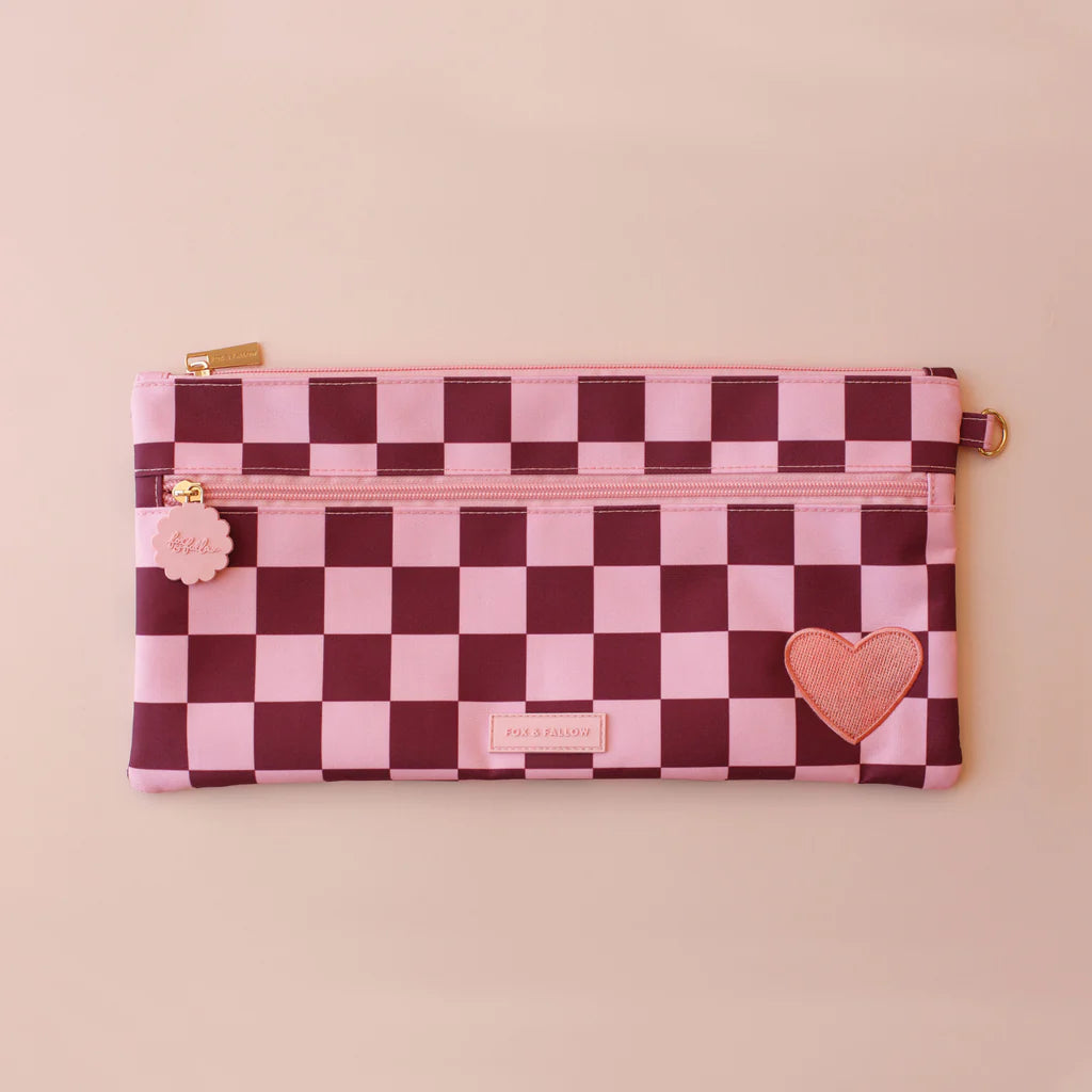Fox & Fallow Cherry Check Pencil Case *COMING SOON*