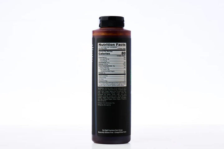 Bottle with nutrition facts label on a white background
