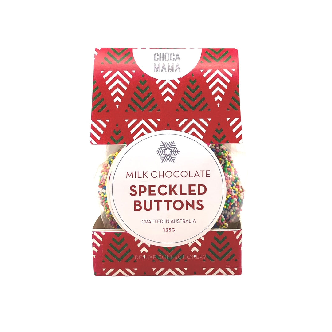 Chocamama Milk Chocolate Speckled Buttons 125g