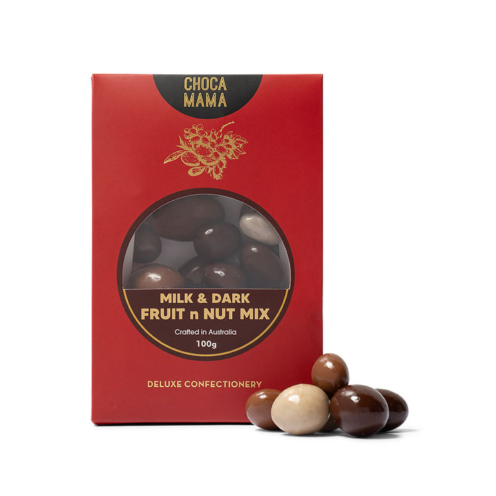 Chocamama Milk & Dark Fruit + Nut Mix 100gm