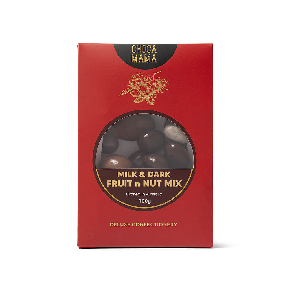 Chocamama Milk & Dark Fruit + Nut Mix 100gm