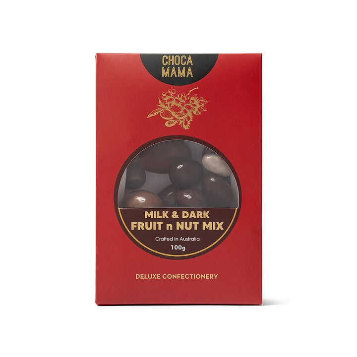 Chocamama Milk & Dark Fruit + Nut Mix 100gm