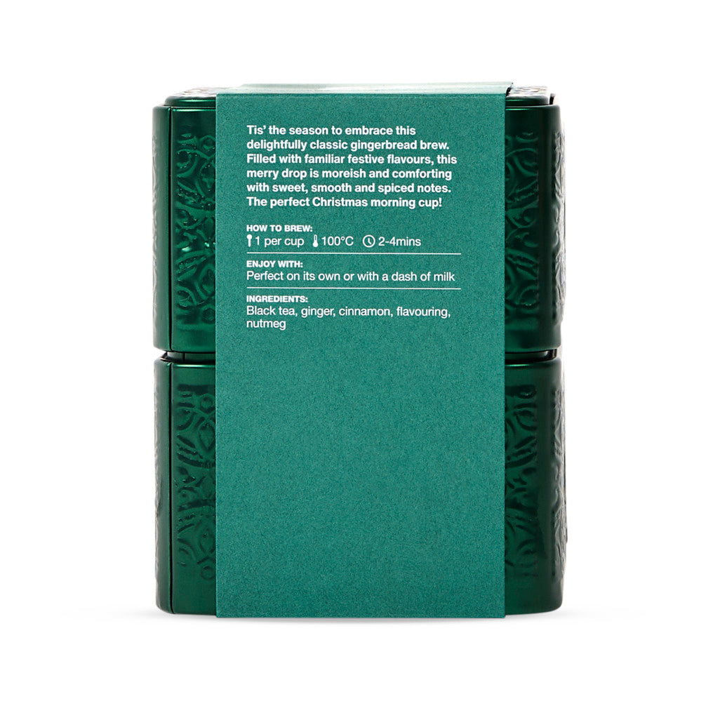 Green tea packaging with text on a white background