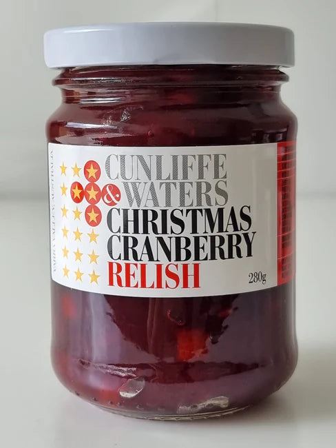 A jar of cranberry relish