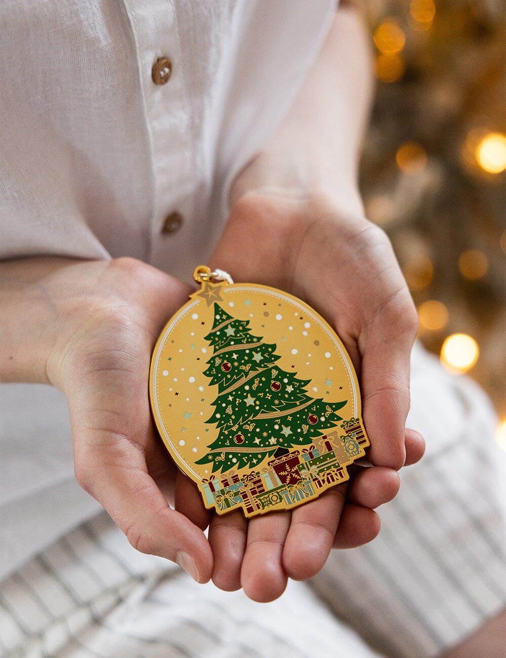 Bespoke Christmas Tree Enamel Ornament