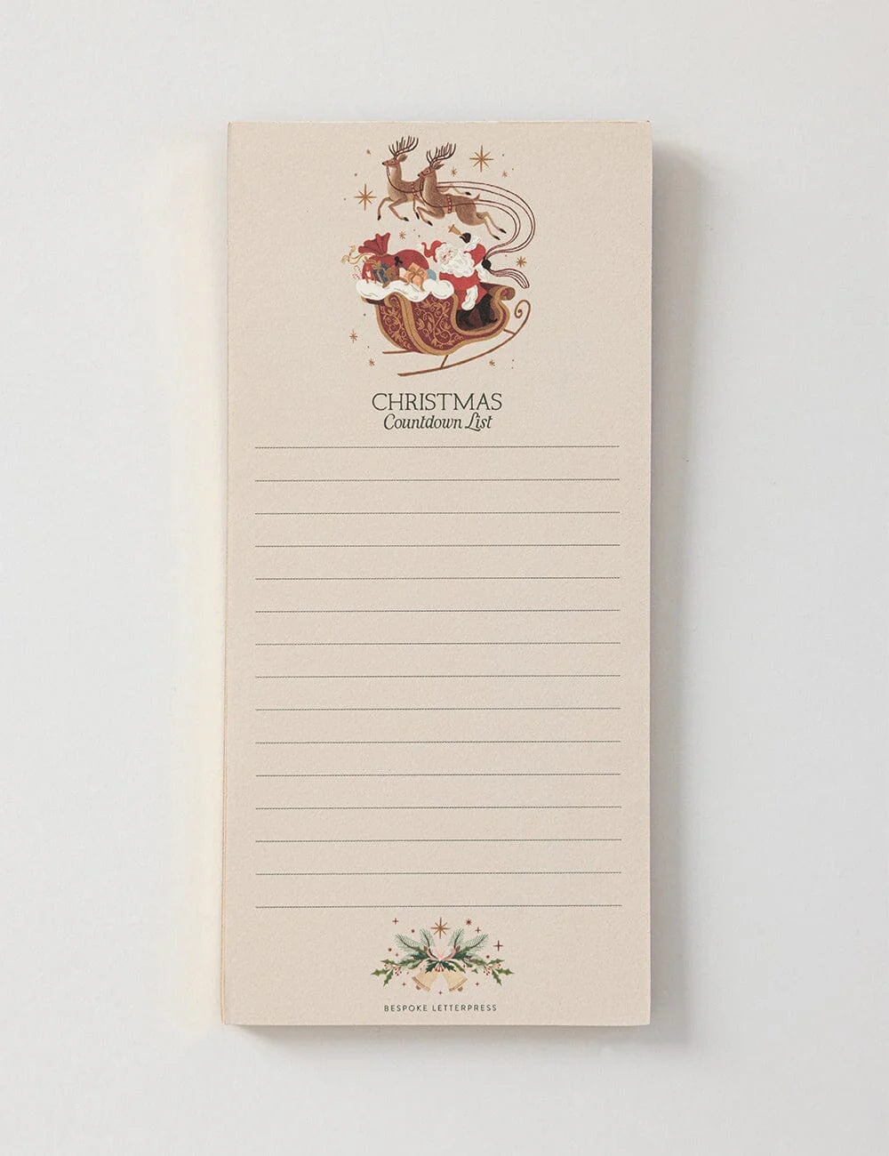 Bespoke Christmas Countdown Shopping List