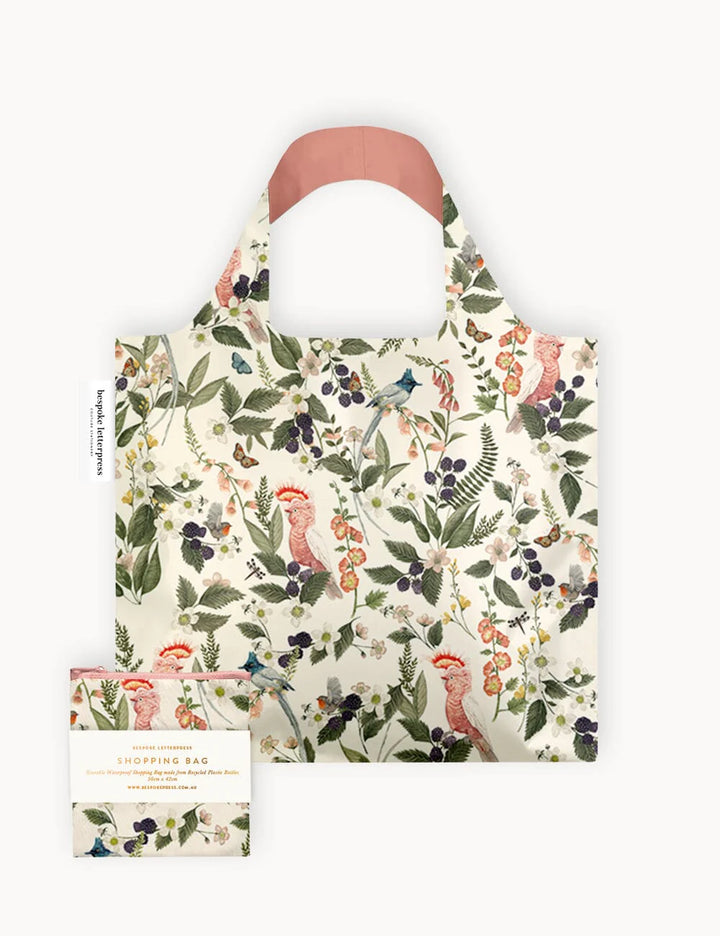 Bespoke Pink Cockatoo Reusable Shopping Bag