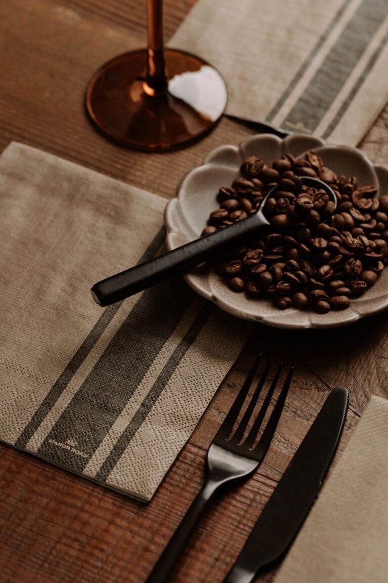 Coffee Stripe Lunch Napkins
