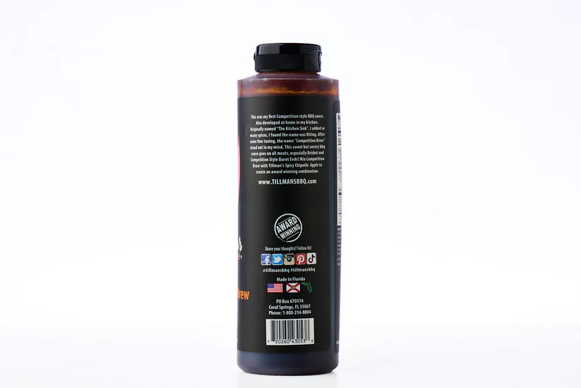 Bottle with a label on a white background