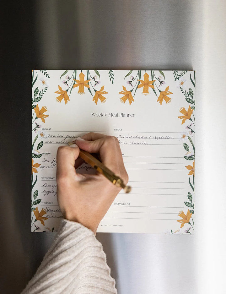 Bespoke Daffodil Meal Planner Notepad