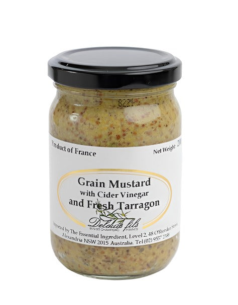 Delouis Grain Mustard with Tarragon & Cider Vinegar 200gm