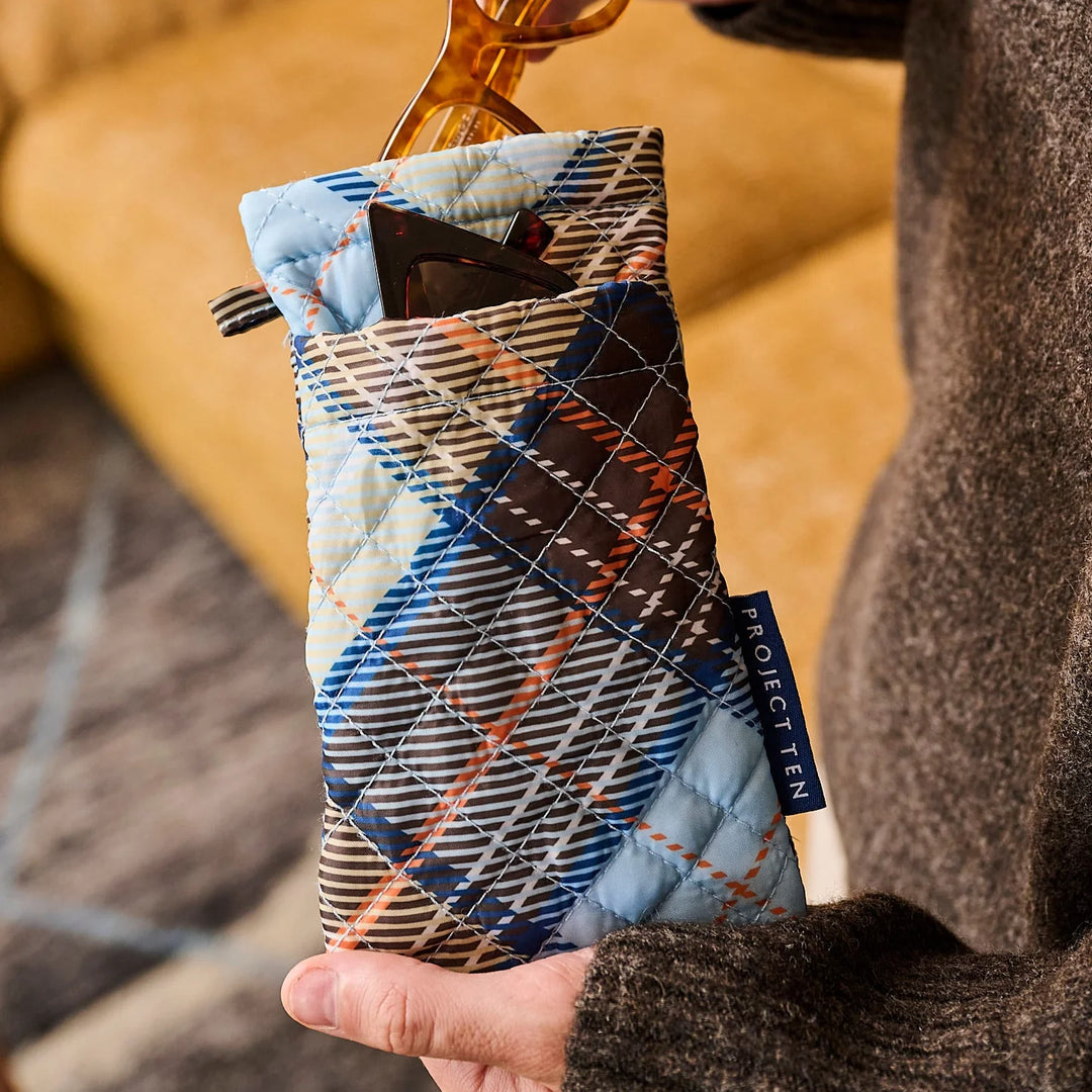 Double Glasses Case: Country Plaid