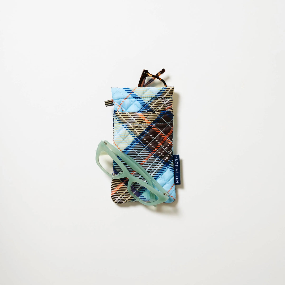 Double Glasses Case: Country Plaid