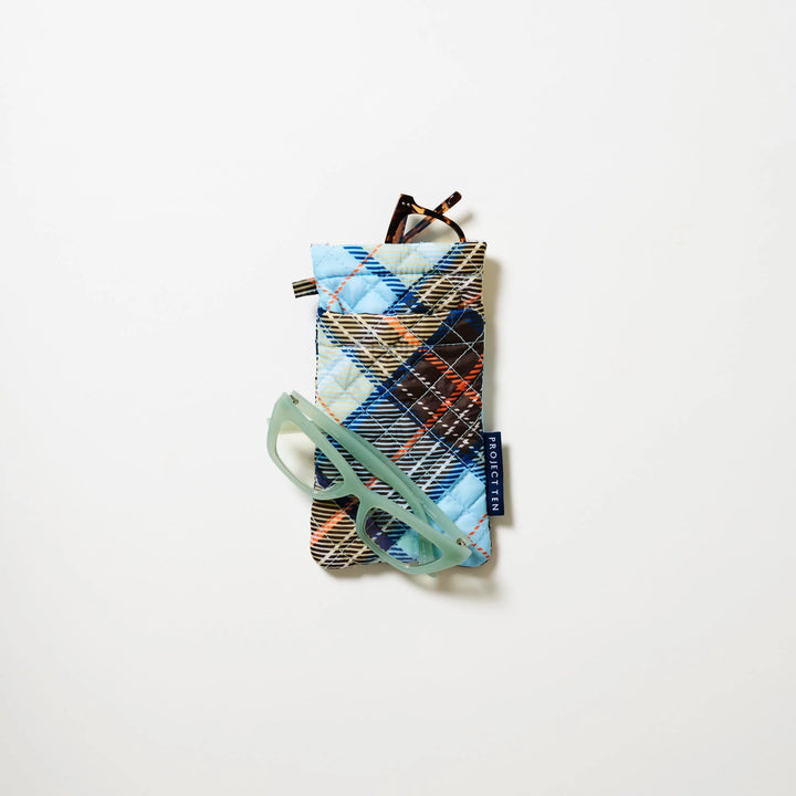 Double Glasses Case: Country Plaid