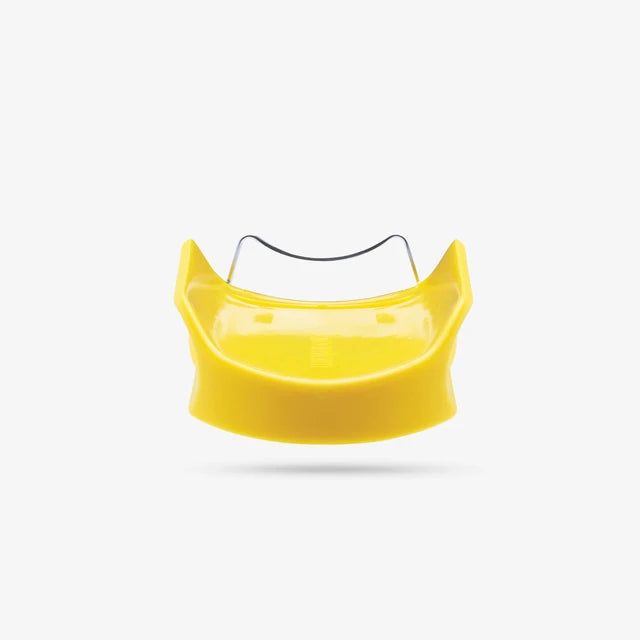 Yellow corn peeler on a white background