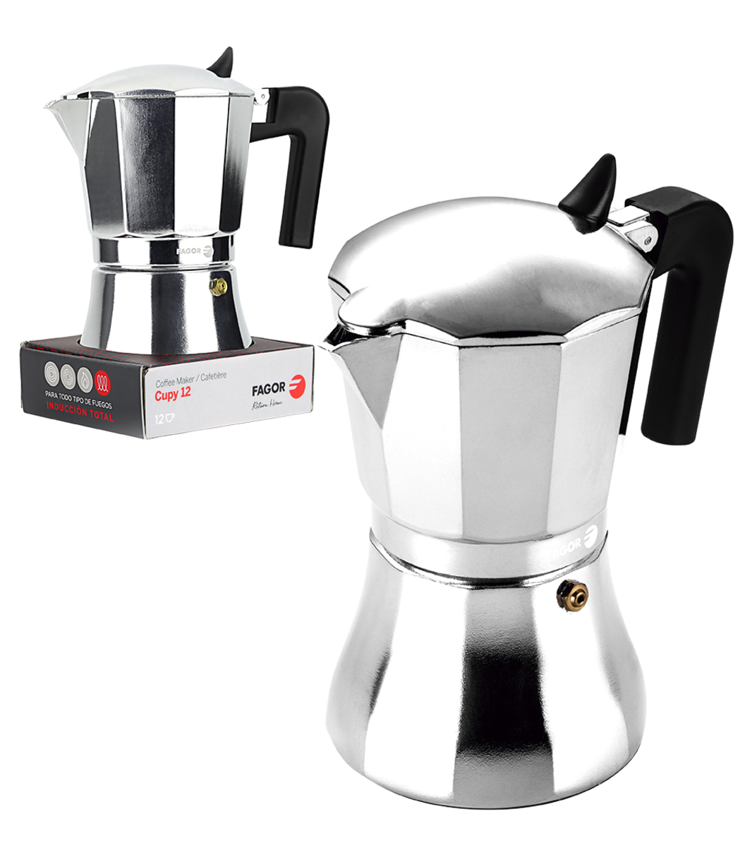 Fagor Aluminium Coffee Maker 12 Cup
