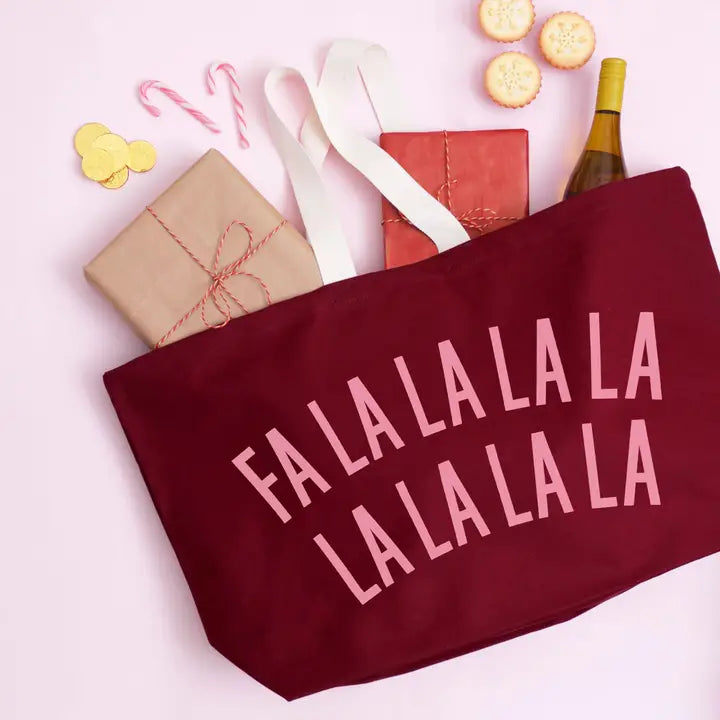 Maroon bag with &