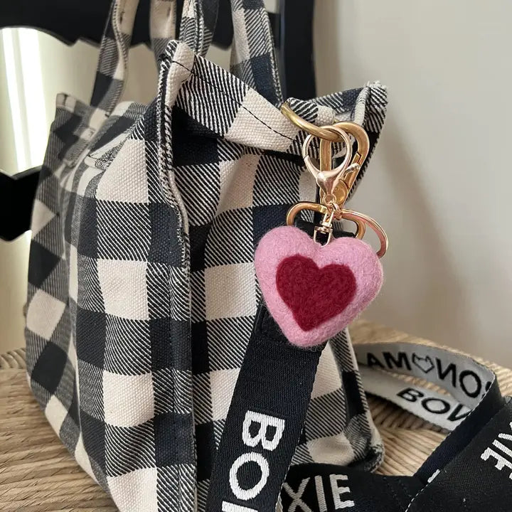 Felt Heart Keyring
