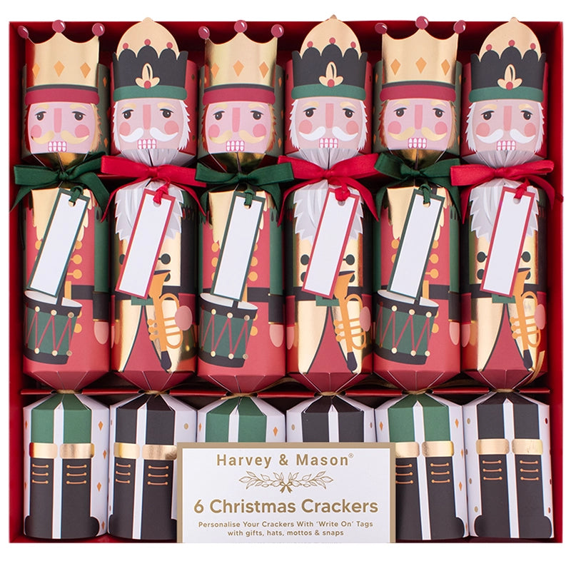 Box of Harvey & Mason Christmas crackers with nutcracker design