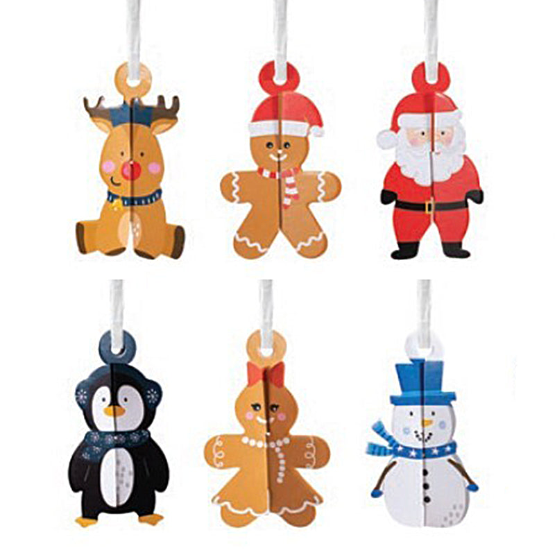 Set of Christmas-themed thermometers including a reindeer, gingerbread man, penguin, snowman, and Santa Claus on a white background.