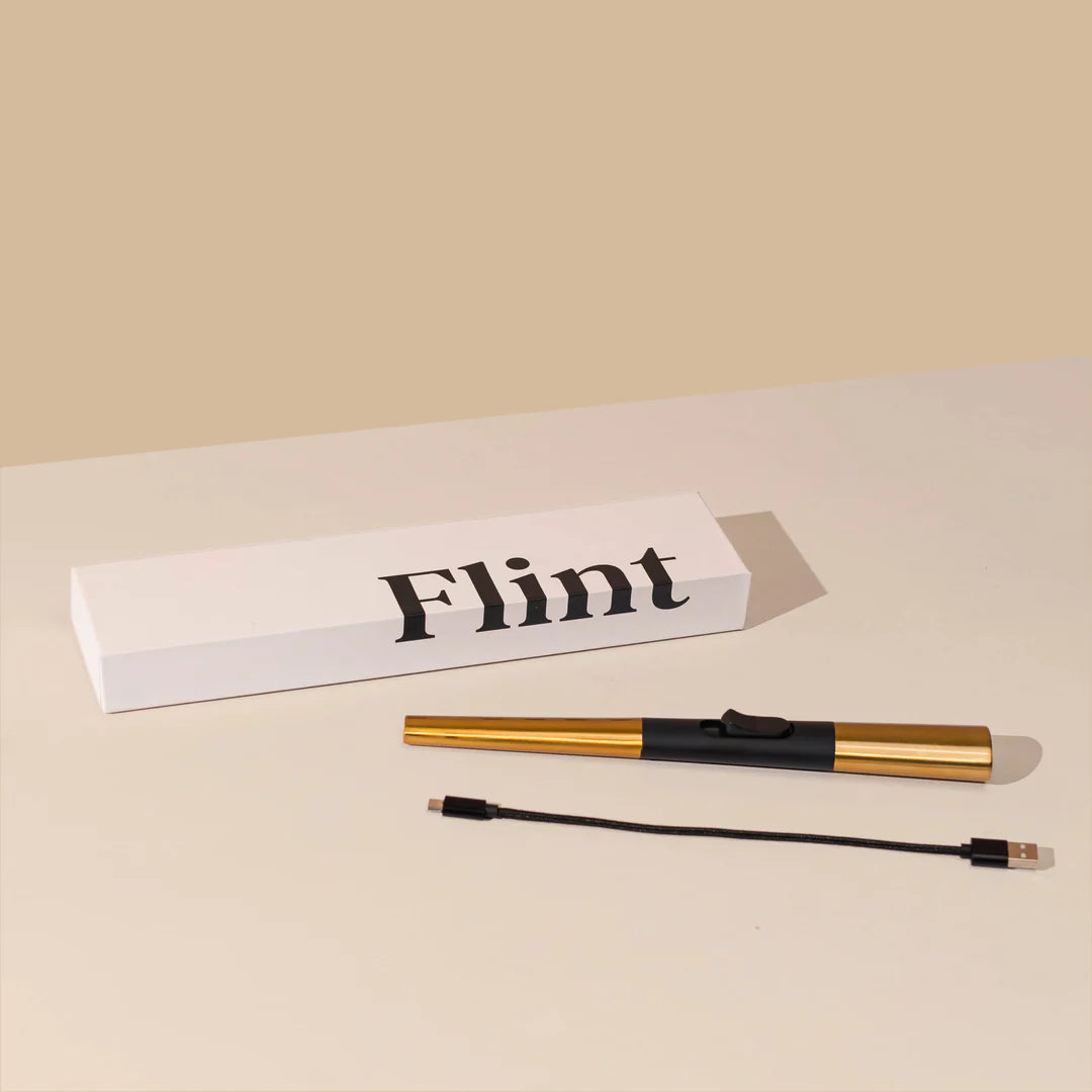 Flint Rechargeable Lighter: Gold