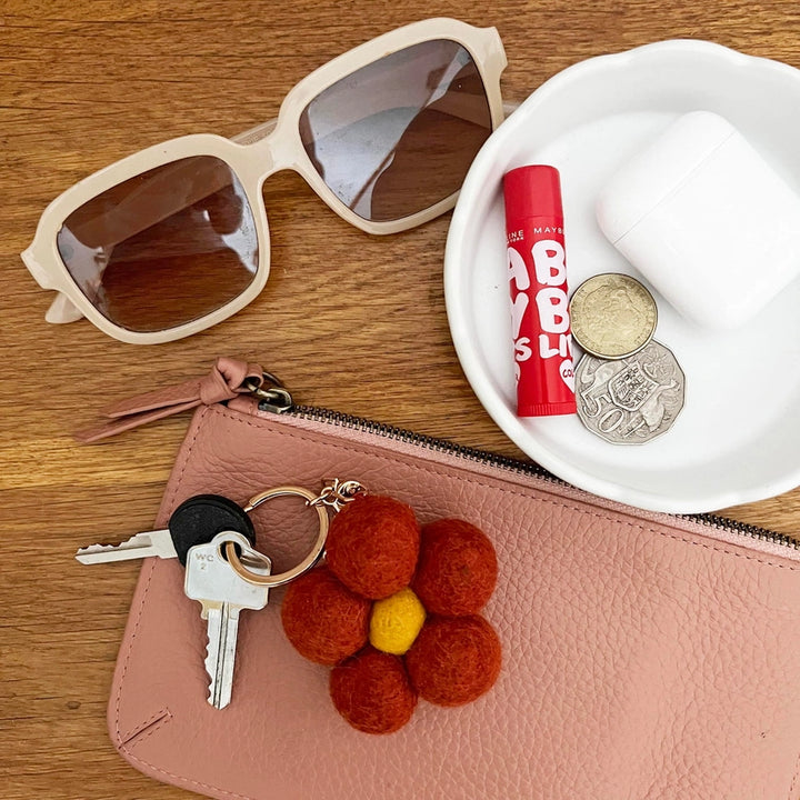 Felt Flower Keyring