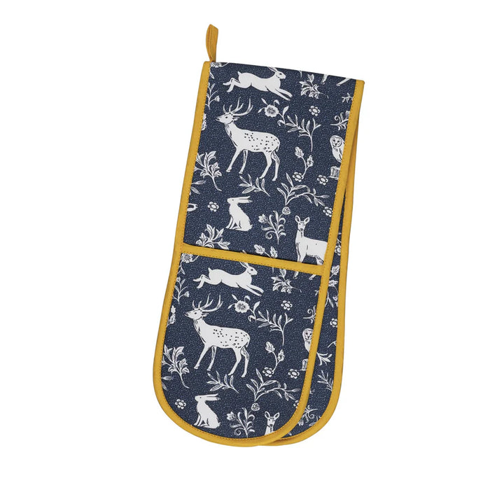 Ulster Weavers Navy Forest Friends Double Oven Glove