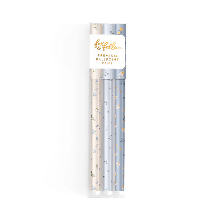 Fox & Fallow Ballpoint Pen Pack: Broderie Sky