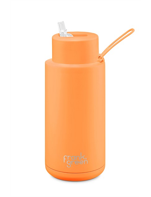 Frank Green Reusable Bottle 34oz/1L: Neon Orange