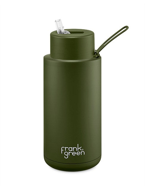 Frank Green Reusable Bottle 34oz/1L: Khaki