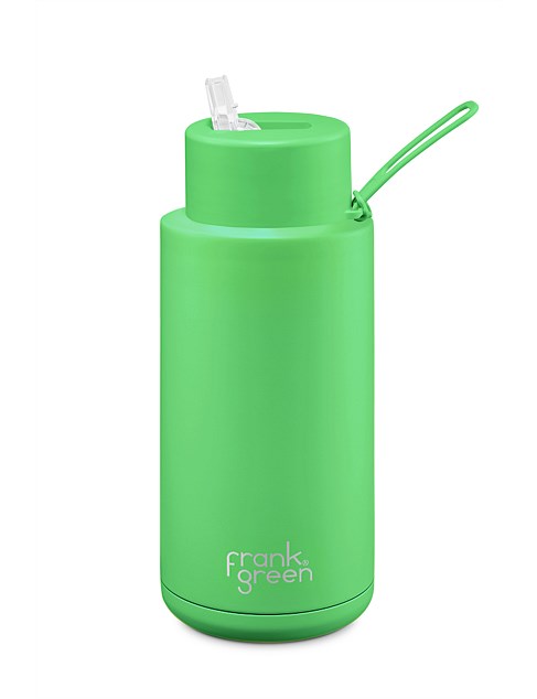 Frank Green Reusable Bottle 34oz/1L: Neon Green