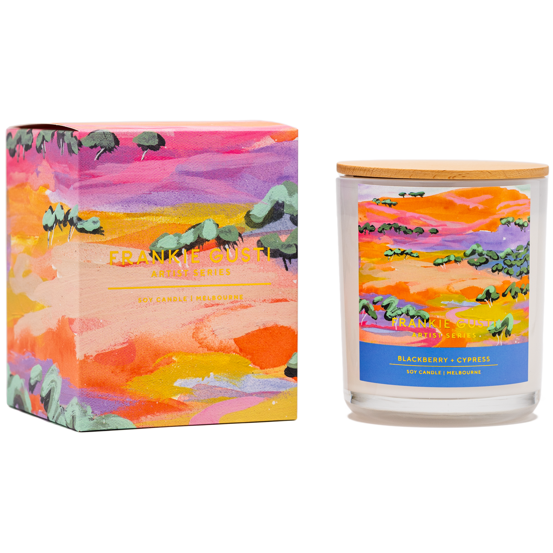 Frankie Gusti Candle: Blackberry & Cypress