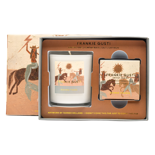 Frankie Gusti Candle + Shower Steamer Duo: Riding Tides